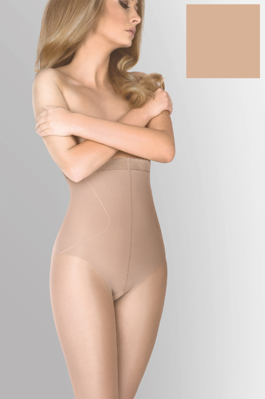 Silonkové punčocháče Gabriella High Shaper 20 DEN code 718 Barva: Béžová, Velikost: 5-XL