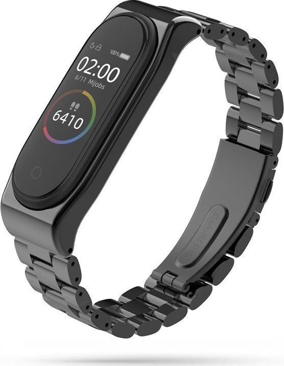 Tech-Protect Řemínek pro Xiaomi Mi Band 3 / 4 - Tech-Protect, Stainless Black