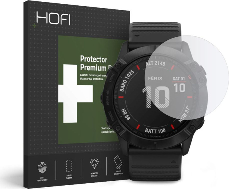 Hofi Hybridní ochranné sklo na Garmin Fenix 6X / 6X PRO - Hofi, Glass Pro+