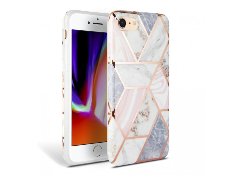 Ochranný kryt pro iPhone 7 / 8 / SE (2020) - Tech-Protect, Marble Pink