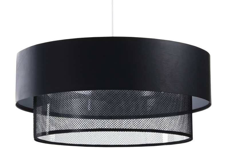 BPS koncept Závěsné svítidlo DUO ellegant, 1xE27, v. 102 cm, ø 40 cm Barva: Černá síťovina