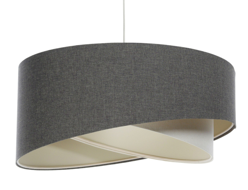 BPS koncept Závěsné svítidlo BOHO černé, 1xE27, ø 40 cm Barva: Krémová