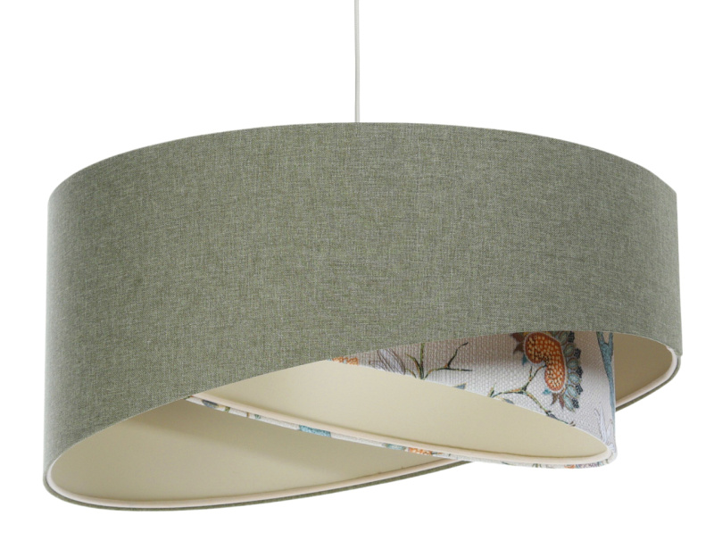 BPS koncept Závěsné svítidlo BOHO zelené, 1xE27, ø 40 cm Barva: Motýlci