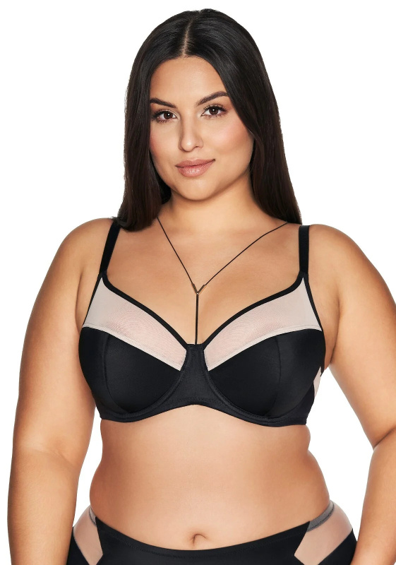 Polovyztužená dámská podprsenka semi soft Ava 2135 černá 105C