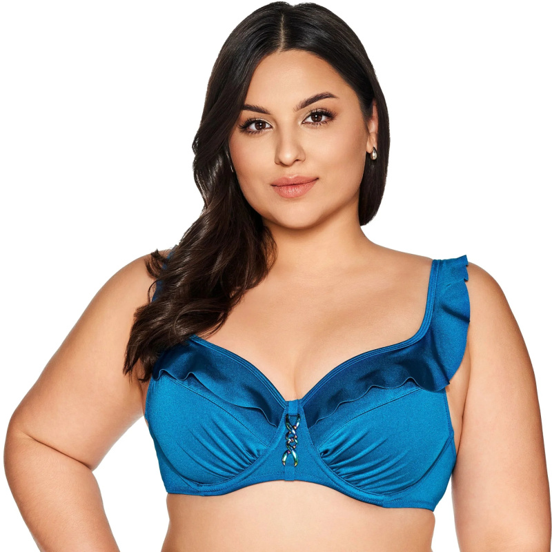 Horní díl plavek 213 azure plus - AVA azurová 95/G
