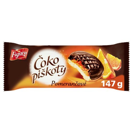 OPAVIA Figaro Čokopiškoty pomeranč 6 x 147 g