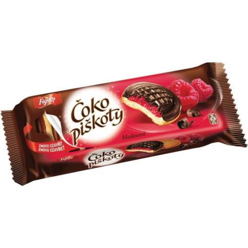 Figaro - čokopiškoty s malinovou náplní, 147 g