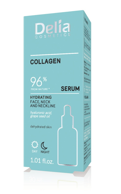 Delia Cosmetics Collagen hydratační sérum na obličej, krk a dekolt 30 ml
