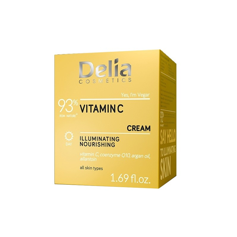 Delia Cosmetics Vitamin C rozjasňující denní krém na obličej 50 ml