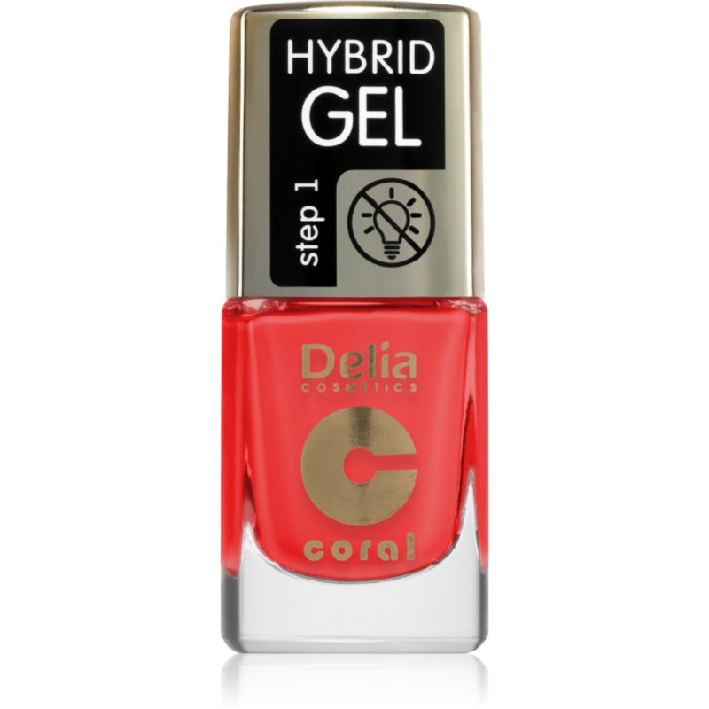 Delia Cosmetics Coral Nail Enamel Hybrid Gel gelový lak na nehty odstín 146 11 ml