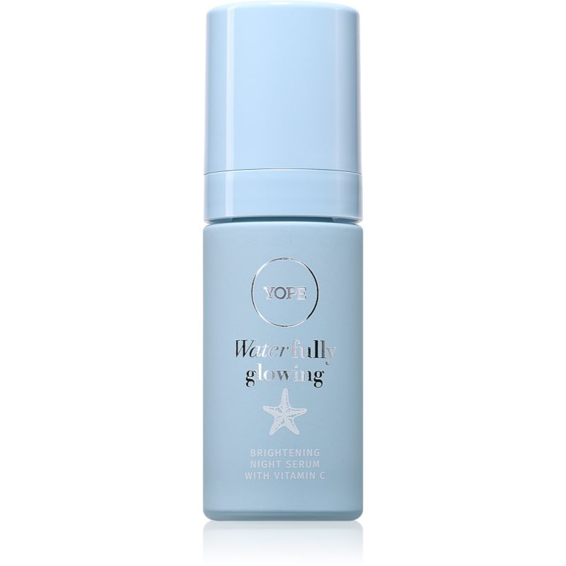 Yope Waterfully Glowing Brightening Night Serum rozjasňující sérum s vitaminem C 30 ml