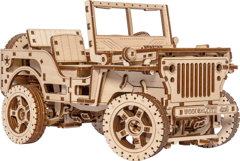 WOODEN CITY 3D puzzle Terénní vůz - džíp 4x4, 570 dílků