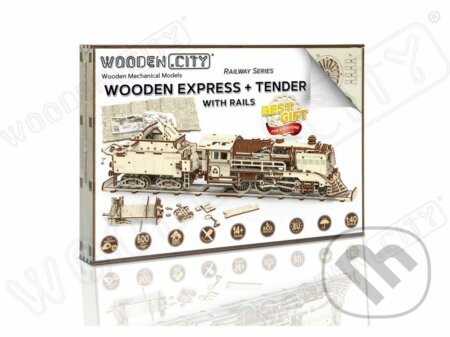 WOODEN CITY 3D puzzle Express s kolejemi 400 dílů