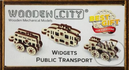 WOODEN CITY 3D puzzle mini sada Widgets: Dopravní prostředky 36 dílků