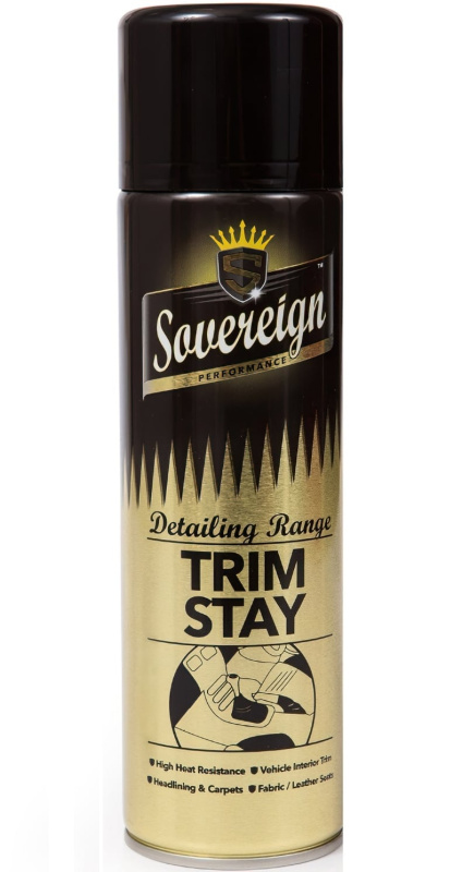 SOVEREIGN Automotive čalounické lepidlo ve spreji SOVEREIGN TRIM STAY, 500 ml – vysoká pevnost, odolné do 130 °C, pro stropnice a pěny