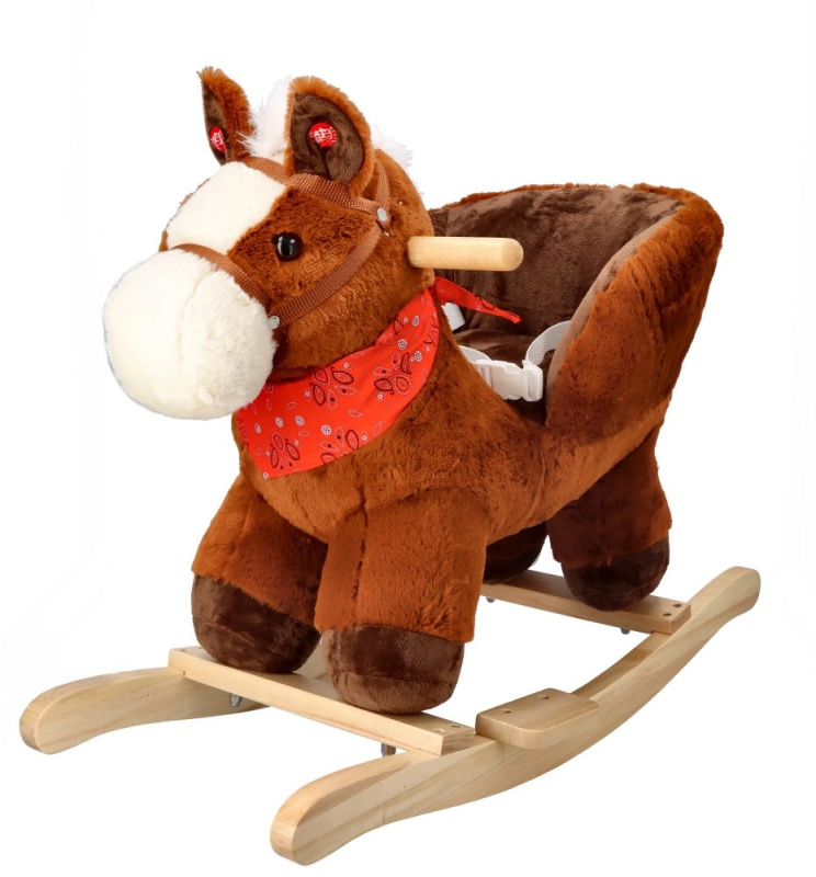 Adam Toys Houpací Koník s melodií hnědý
