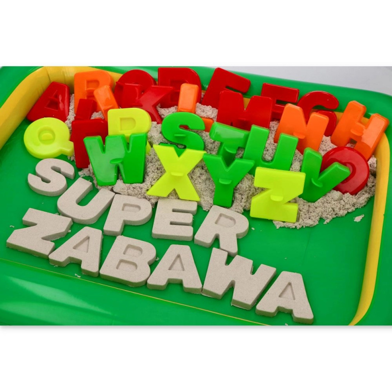 Adam Toys Kinetický písek přírodní 3kg + formičky + pískoviště