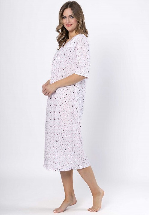 Košile Leveza 1638 Dioniza kr/r M-2XL bílá-lila XL