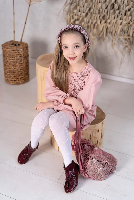 DÍVČÍ PUNČOCHÁČE POLYANNA DR2202 (POTISK MF 40 ) primrose 140-146