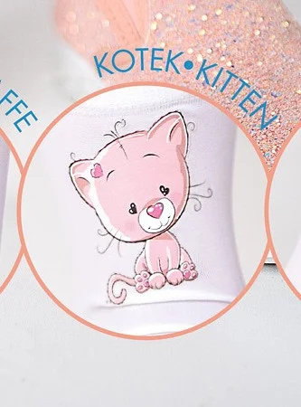 Dívčí ponožky Knittex DR 2309 Hannah 40 den bianco univerzální