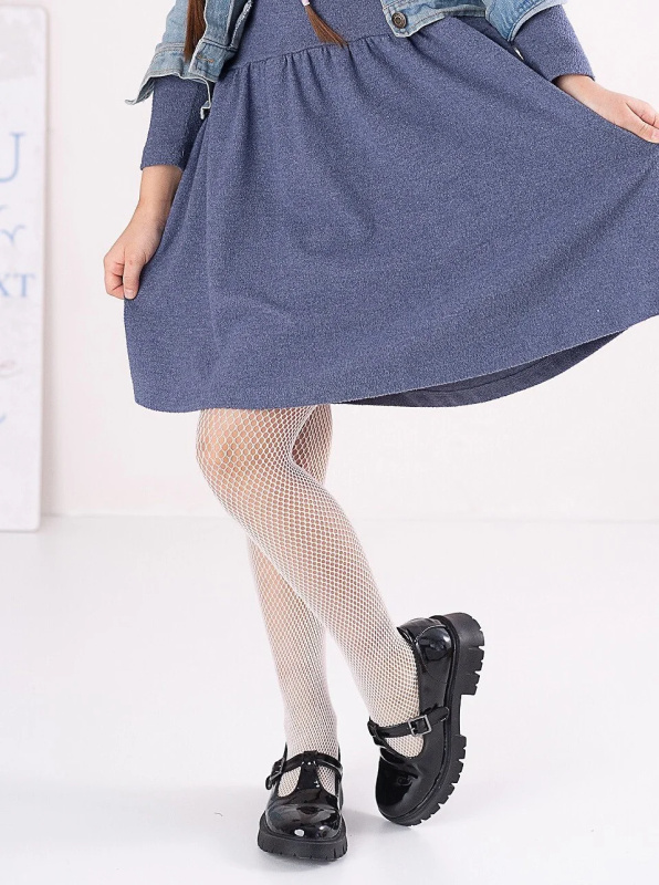 Knittex DR 2414 Lumi kabaretní punčocháče 122-158 bianco 146-158