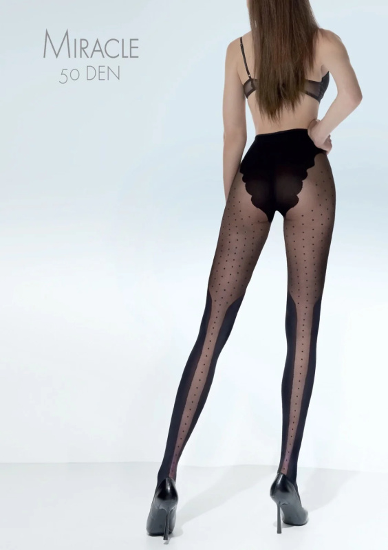 Knittex Miracle 3D punčocháče 50 den 2-4 nero 2-S