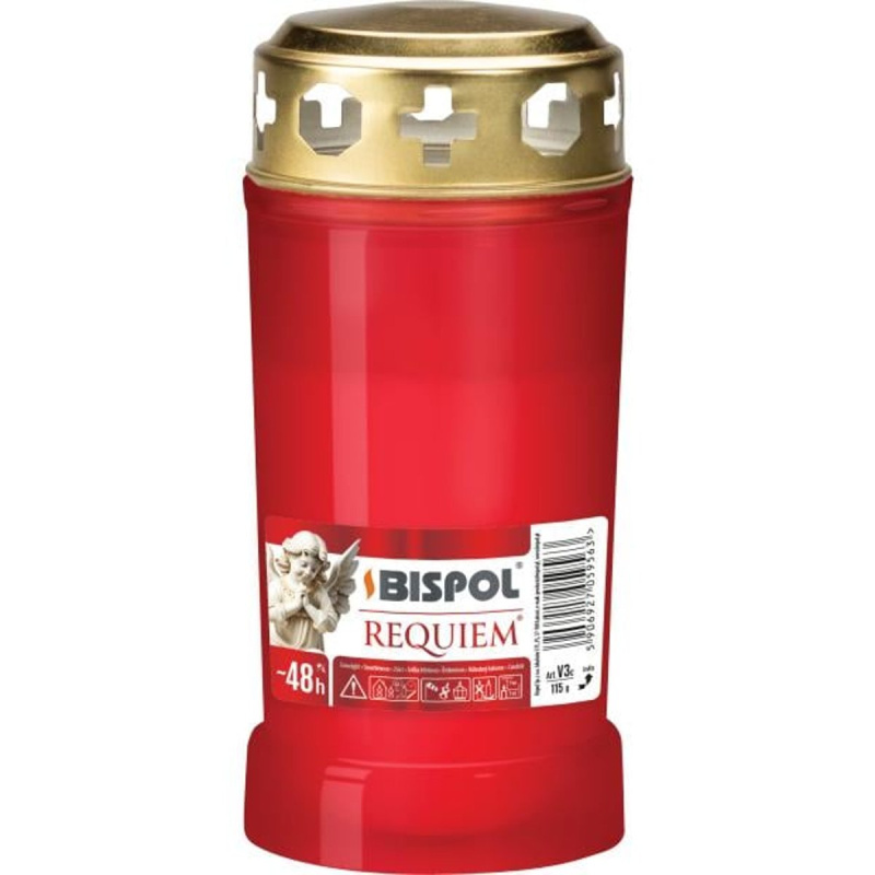 Bispol Hřbitovní svíčka s víčkem