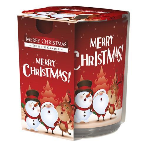 AURA Candles Vonná svíčka ve skle Merry Christmas pr. 7,2 x 7,8 cm, 1 ks