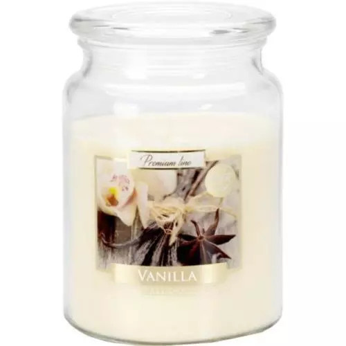 Vonná svíčka ve skle s víkem VANILLA 500 g