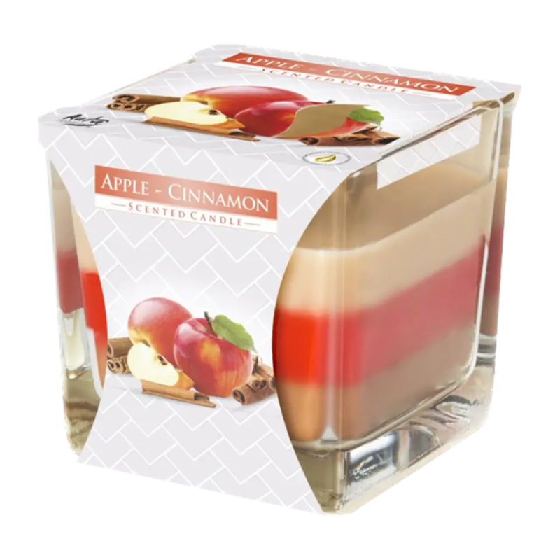 AURA Candles Vonná svíčka ve skle Apple-Cinnamon 8 x 8 x 8 cm, 1 ks