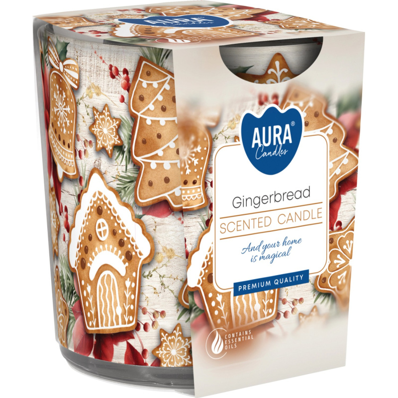 AURA Candles Vonná svíčka ve skle Gingerbread pr. 7,2 x 7,8 cm, 1 ks