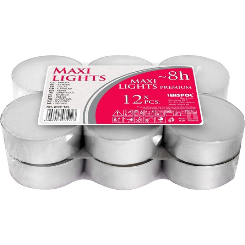 Čajové svíčky MAXI Premium 12 ks