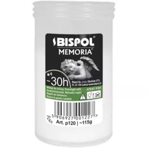Bispol svíčky hřbitovní sklo 30h 3038 540g