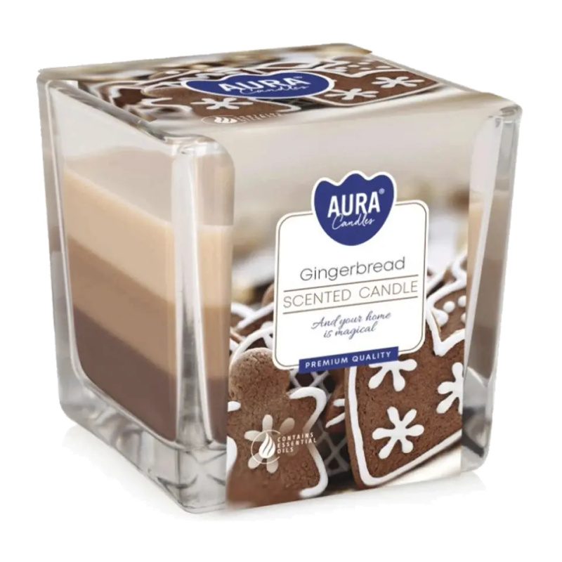 AURA Candles Vonná svíčka ve skle Gingerbread 8 x 8 x 8 cm, 1 ks