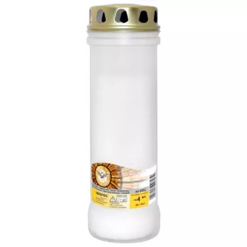 Bispol svíčky hřbitovní plastic gravelight white 340g