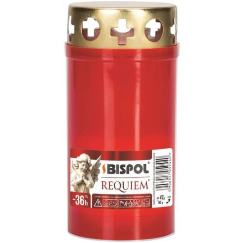 Bispol Requiem svíčka hřbitovní red v2 ai-030 90g