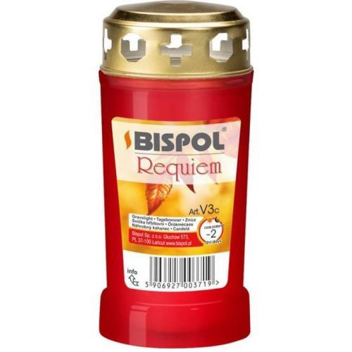Bispol Requiem svíčka hřbitovní red v3 ai-030 115g