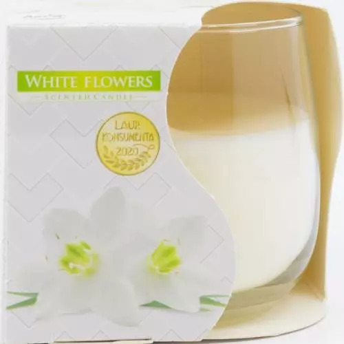 Bispol svíčka white flowers (sn71-179) 100g