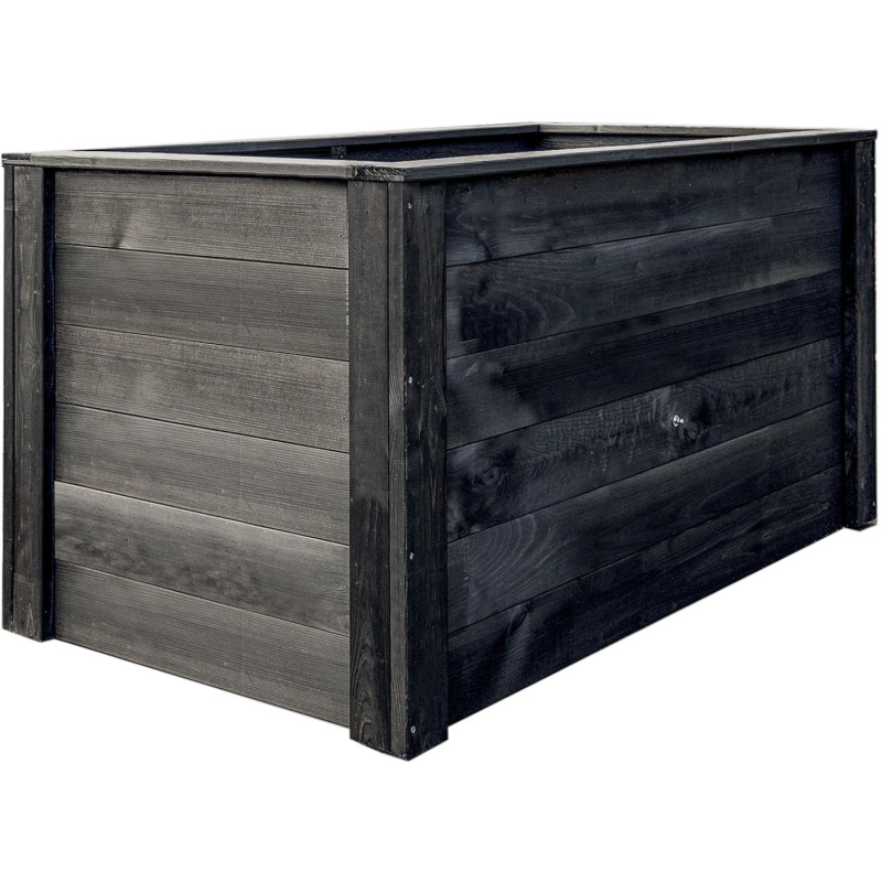 Andrewex Vyvýšený záhon dřevěný, antracitový, 74 x 150 x 76 cm