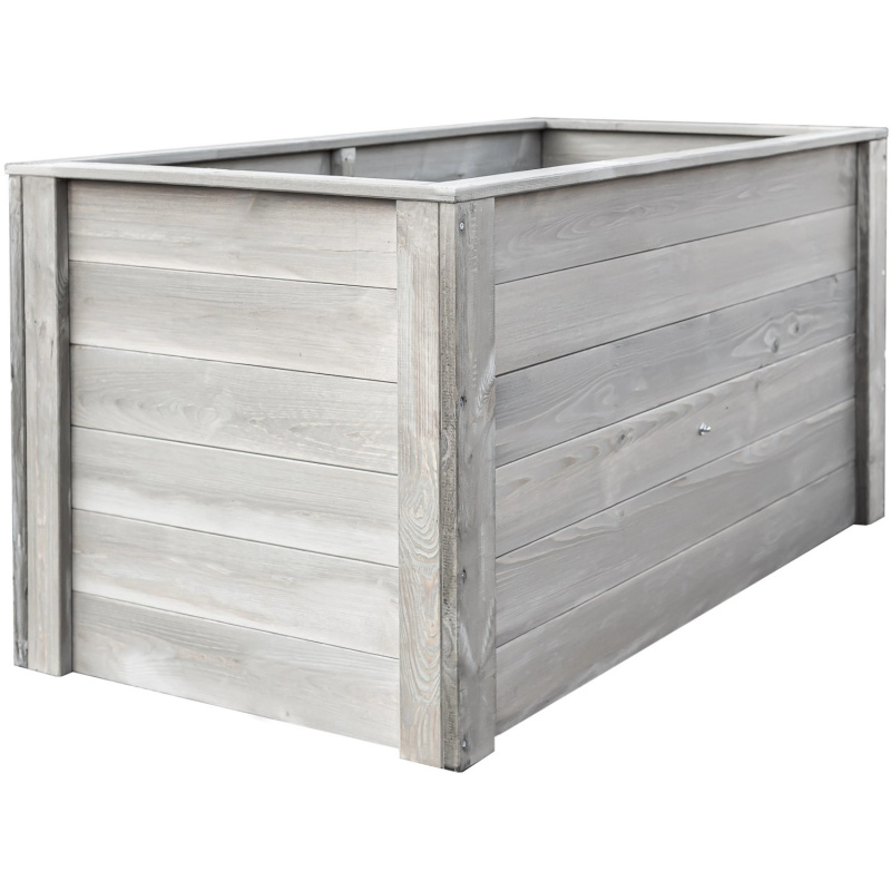 Andrewex Vyvýšený záhon dřevěný, šedý, 74 x 150 x 76 cm