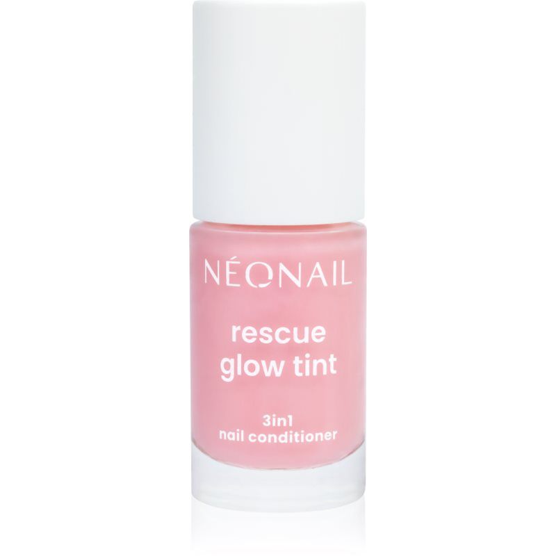 NEONAIL Rescue Glow Tint 3in1 Nail Conditioner pečující lak na nehty odstín Glitter Rose 7.2 ml