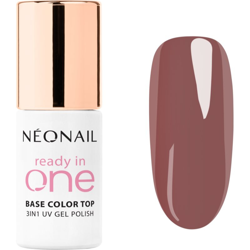 NEONAIL Ready In One 3in1 UV Gel Polish gelový lak na nehty s diamantovým práškem odstín 07 One Mocha Brown 7.2 ml