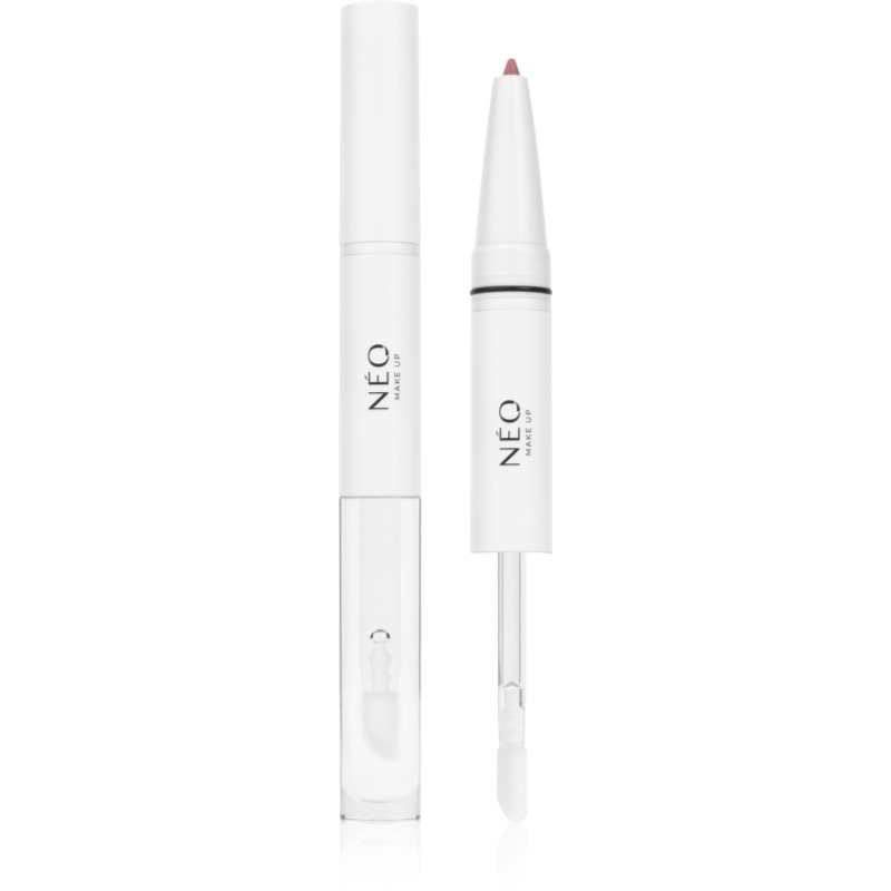 NEO MAKE UP Intense Serum 2in1 Lipliner & Lipgloss konturovací tužka a lesk na rty odstín 03 Rosy Pearl 1 ks