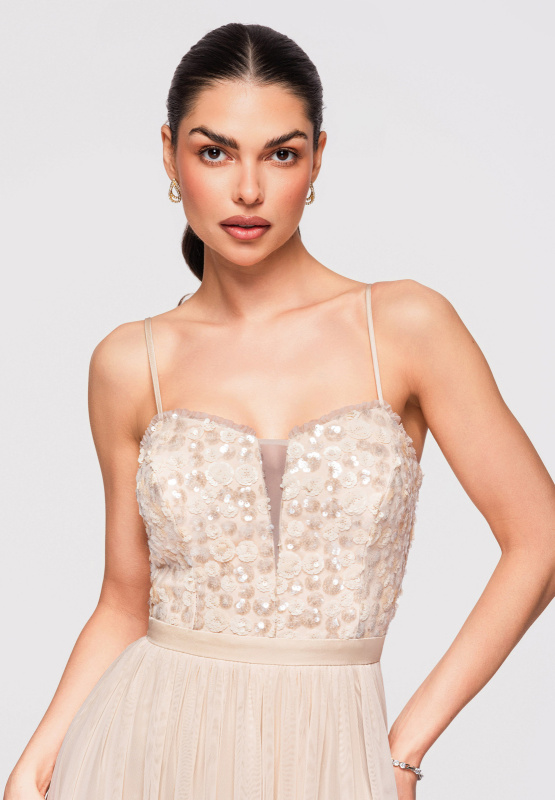 Maxi večerní šaty s korzetem