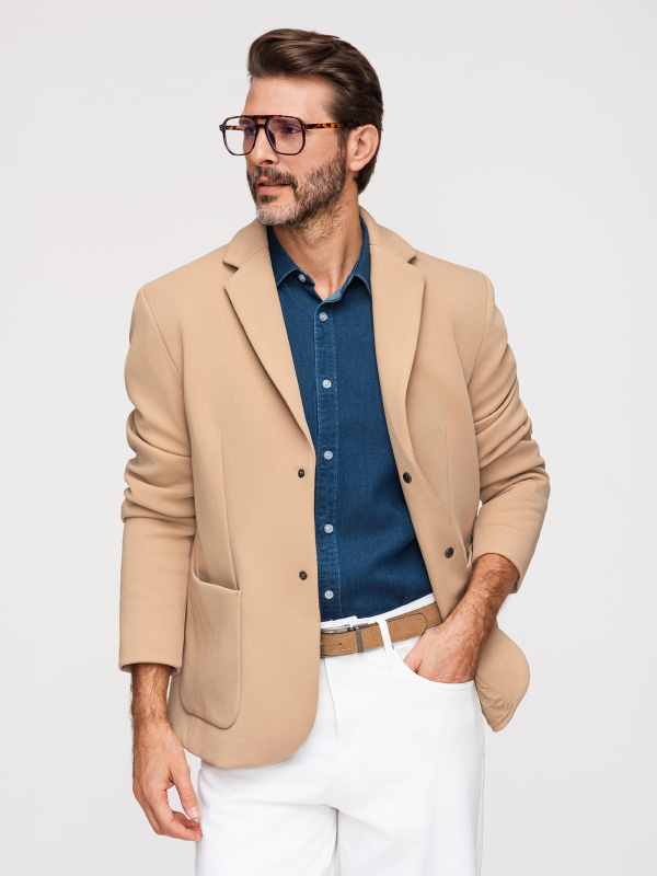 Strukturovaná bunda Ombre s vysokým límcem a kapucí