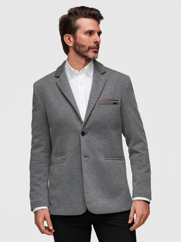 Ombre pánské úpletové sako SLIM FIT