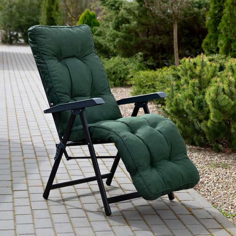 Polohovací zahradní křeslo s podnožkou Lena Plus Black Edition H024-32IB PATIO