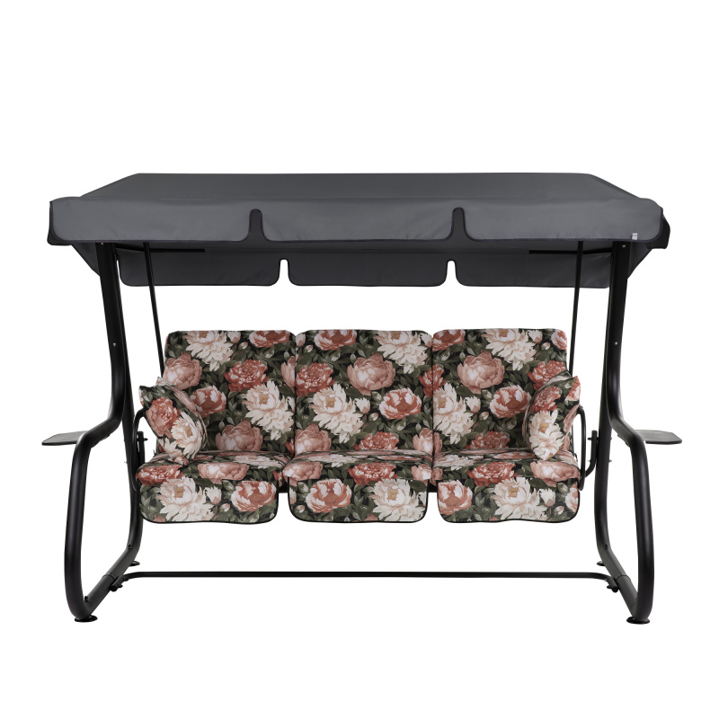 Zahradní houpačka Rimini Black Edition s bočními stolky A101-23PB PATIO
