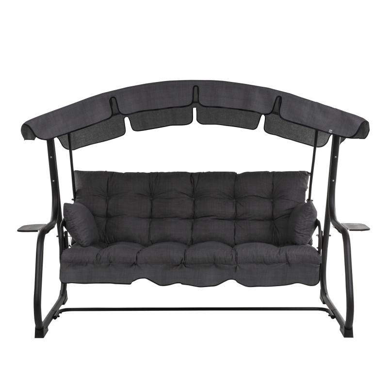 Zahradní houpačka Ravenna Black Editon s bočními stolky H024-07IB PATIO