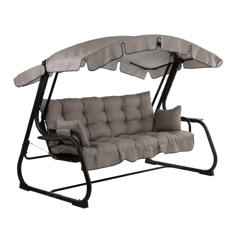Zahradní houpačka Ravenna Black Editon s bočními stolky H024-04IB PATIO